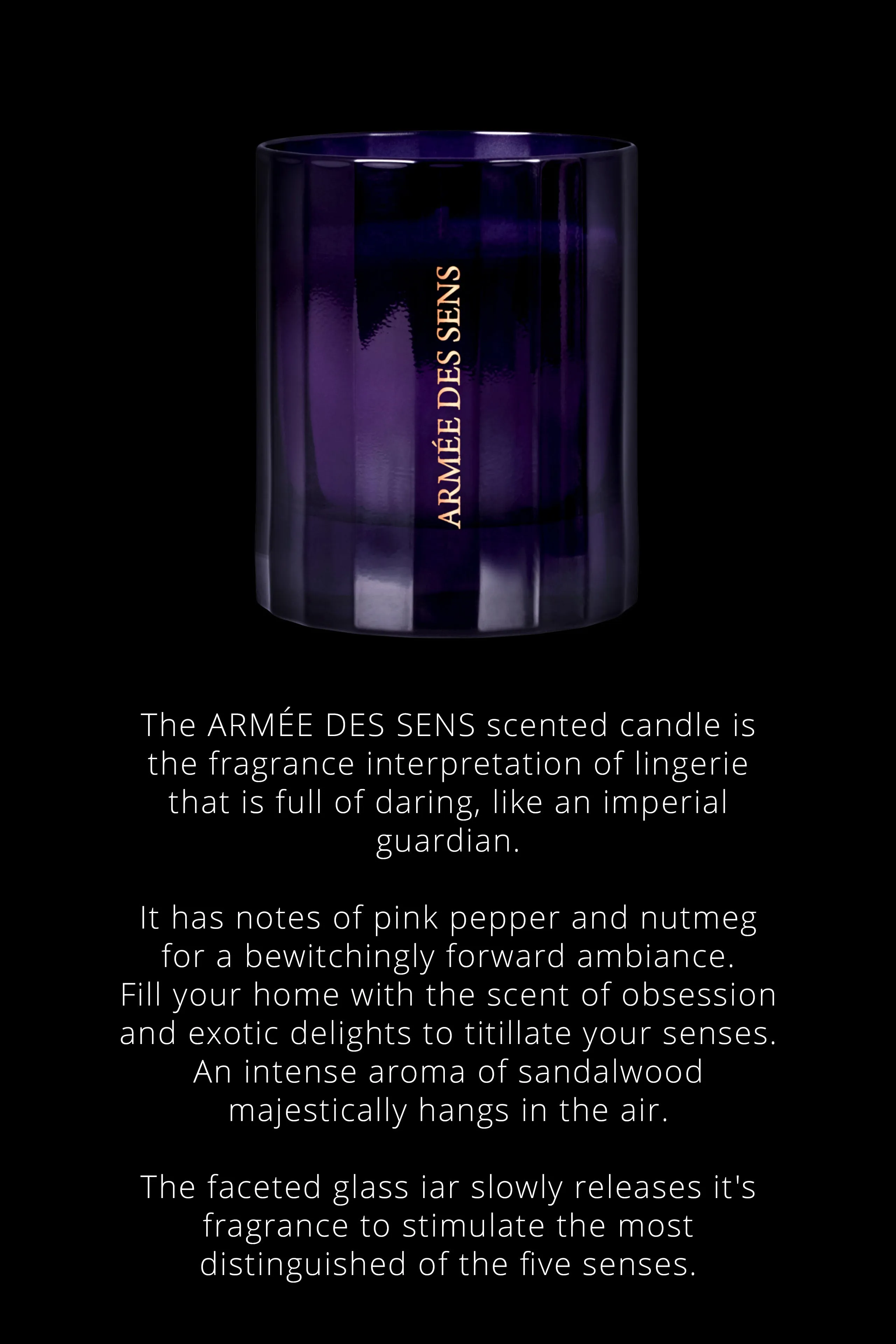Candle Oriental notes - Armée des Sens