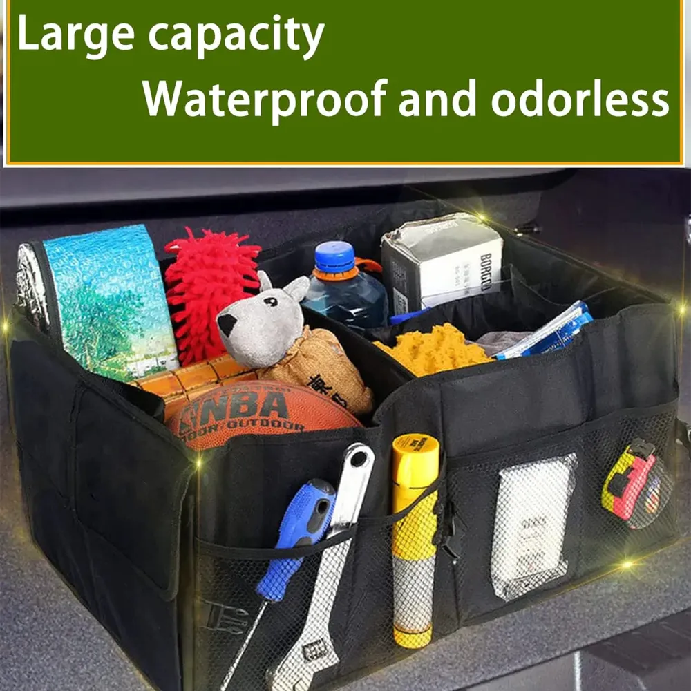 Car Trunk Organizer, Custom-Fit For Car, Foldable Car Trunk Storage Box, Storage Bag, Waterproof, Dust-proof, Stain-Resistant, Car Accessories WANS229