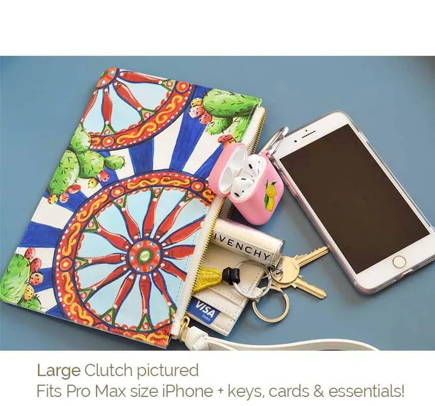 Carretto Siciliano Clutch Bag