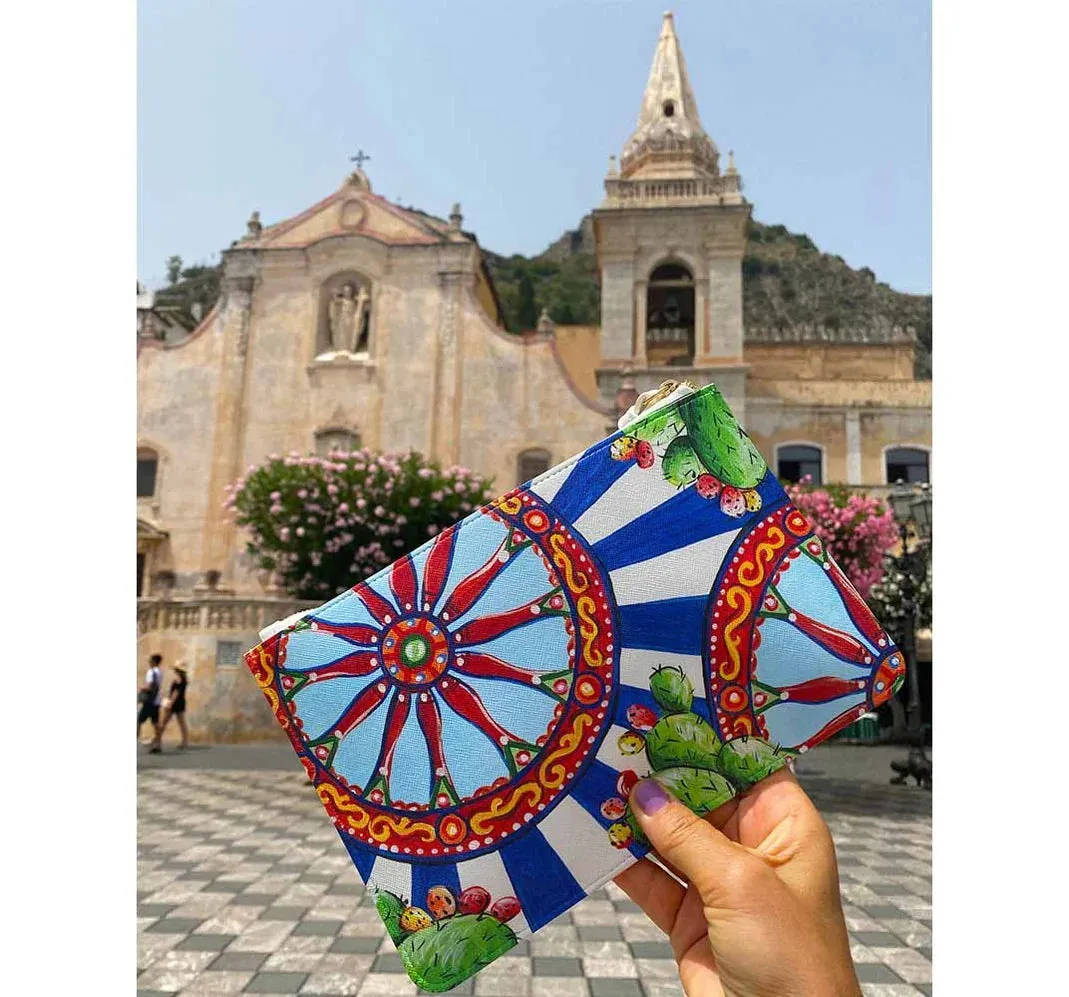 Carretto Siciliano Clutch Bag