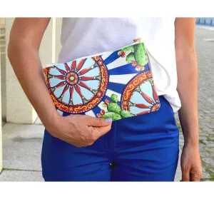 Carretto Siciliano Clutch Bag
