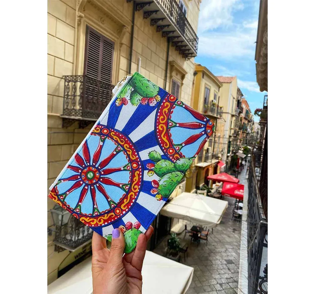 Carretto Siciliano Clutch Bag