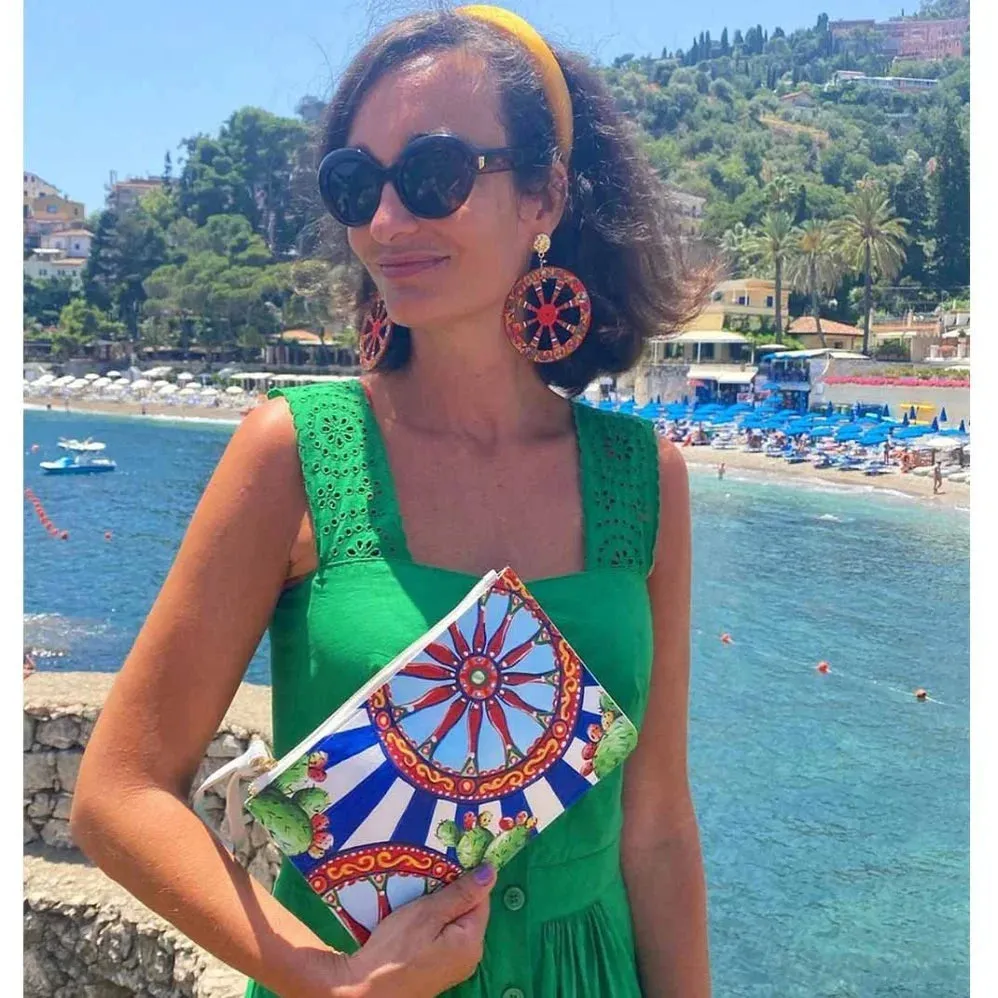 Carretto Siciliano Clutch Bag