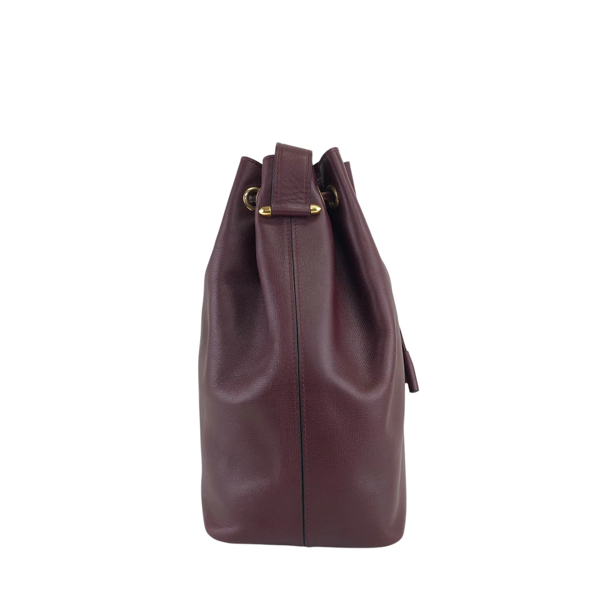 Cartier Logo Drawstring Shoulder bag Bordeaux Vintage nfywjr
