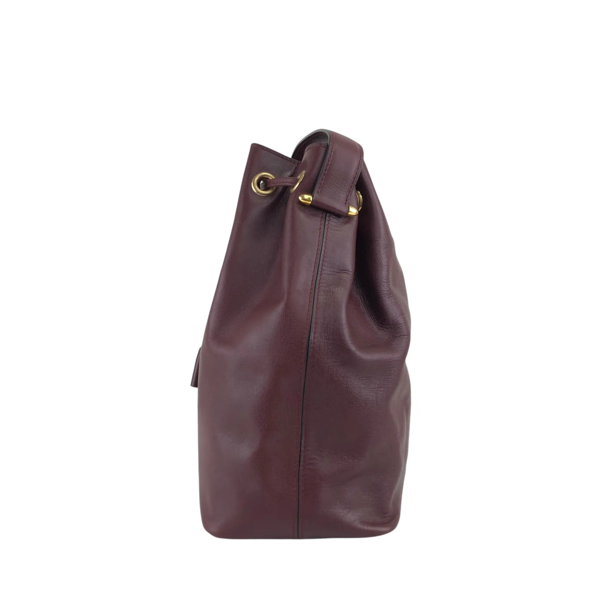 Cartier Logo Drawstring Shoulder bag Bordeaux Vintage nfywjr