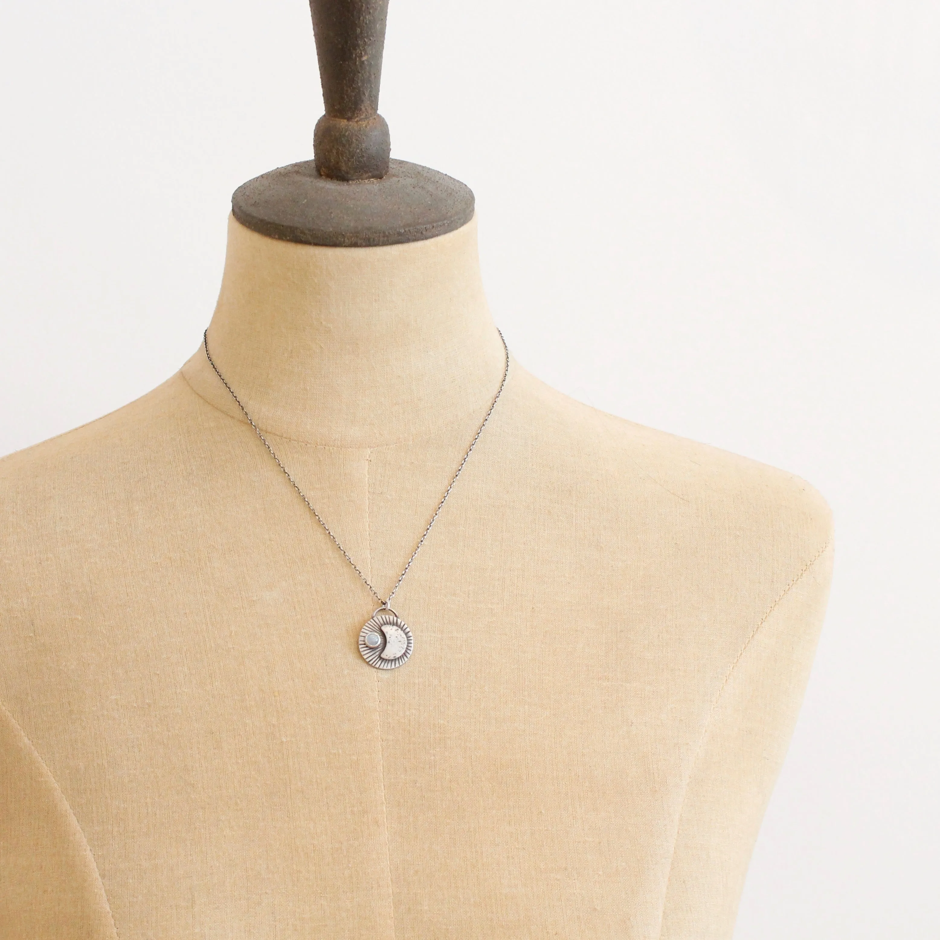 Celestial Silver & Moonstone Necklace