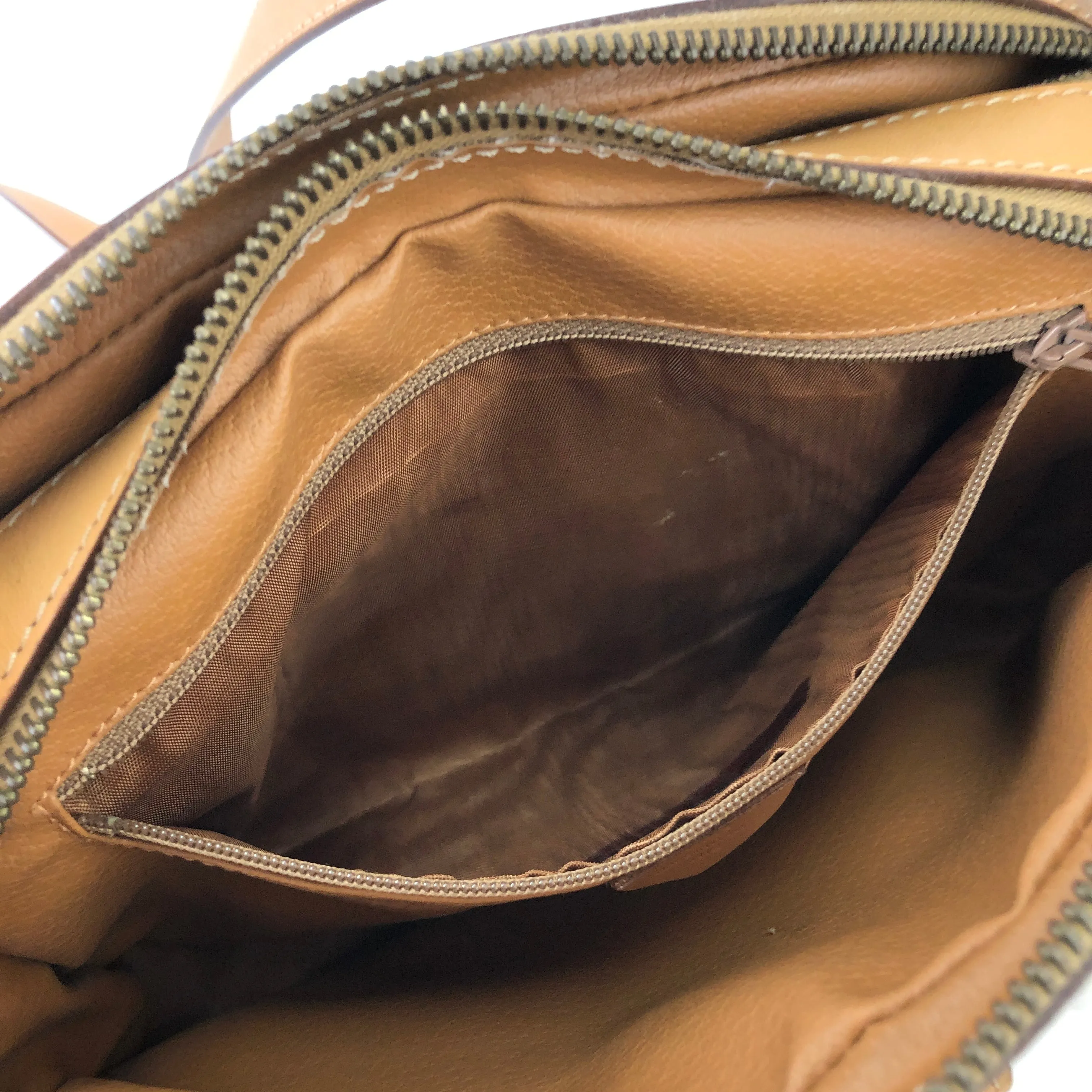 CELINE Macadam Gancini Double Zipper Shoulder bag Beige Vintage Old CELINE ka2sir