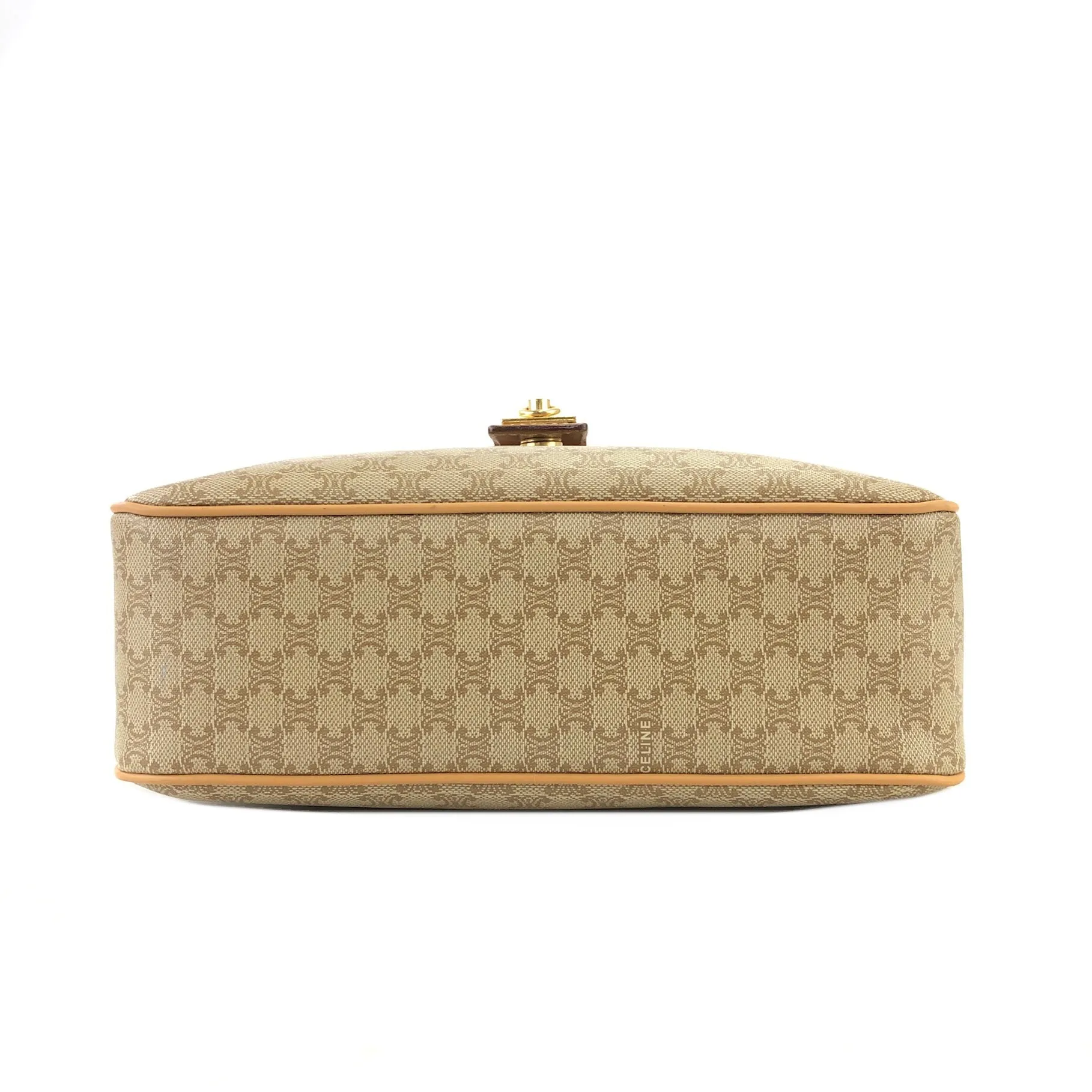 CELINE Macadam Gancini Double Zipper Shoulder bag Beige Vintage Old CELINE ka2sir