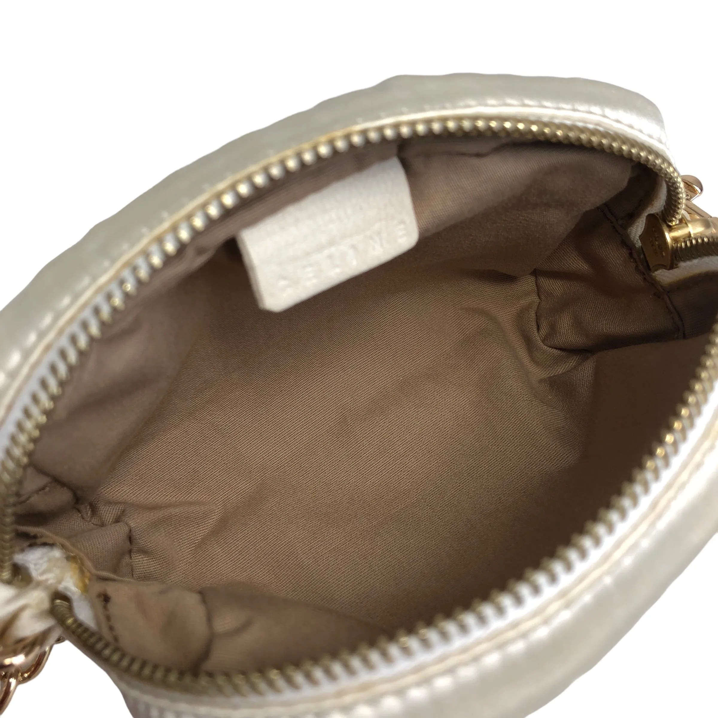 CELINE Triomphe Nylon Chain Mini Bag Shoulder bag Beige Vintage Old Celine x2he8t