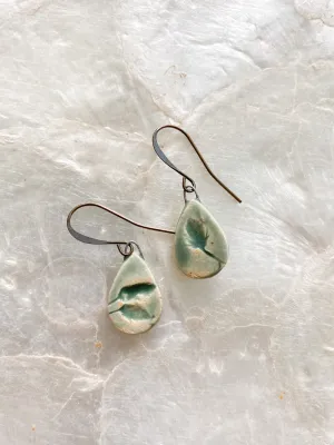 Ceramic Dangle Earrings - Bulrush