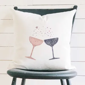 Champagne Toast - Square Canvas Pillow