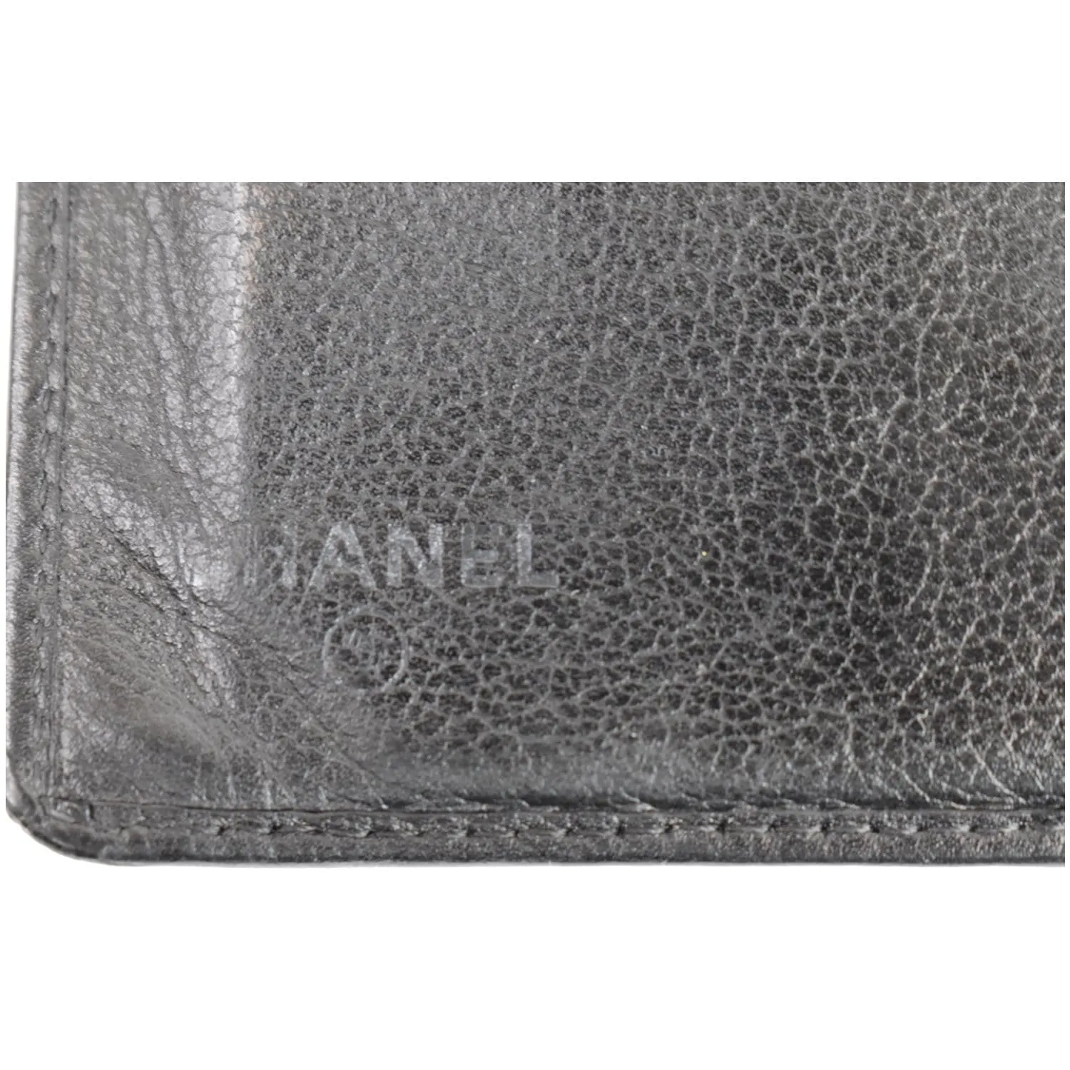 CHANEL Camellia Leather Wallet on Chain Shoulder Bag Black