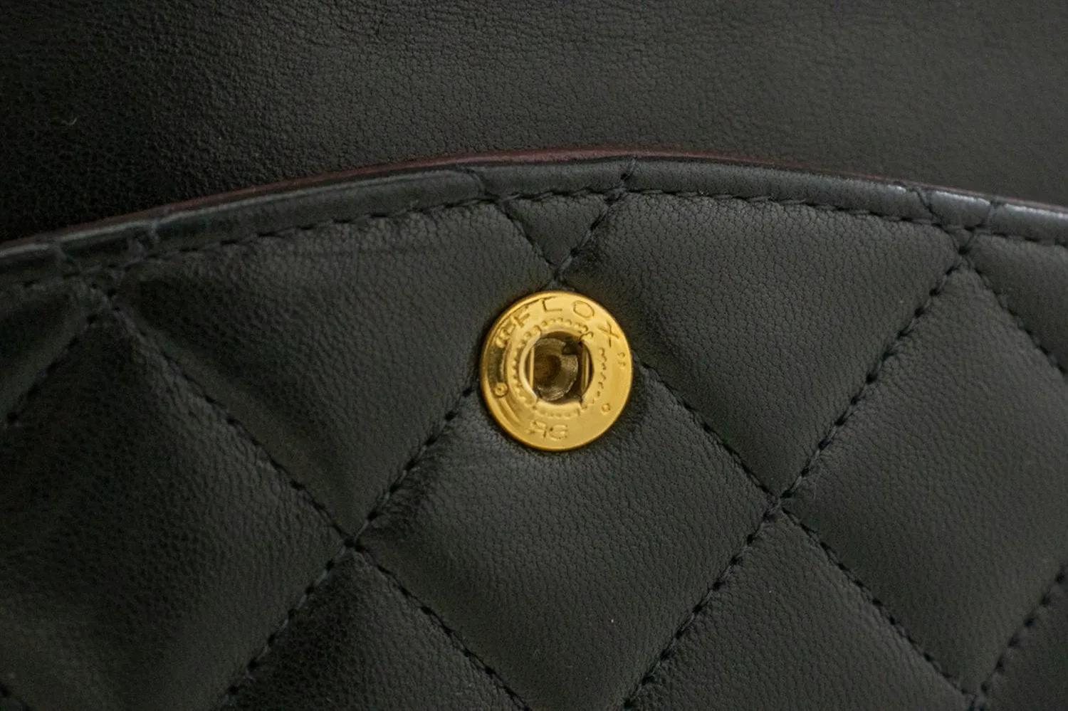 CHANEL Classic Double Flap 10" Chain Shoulder Bag Black Lambskin m24