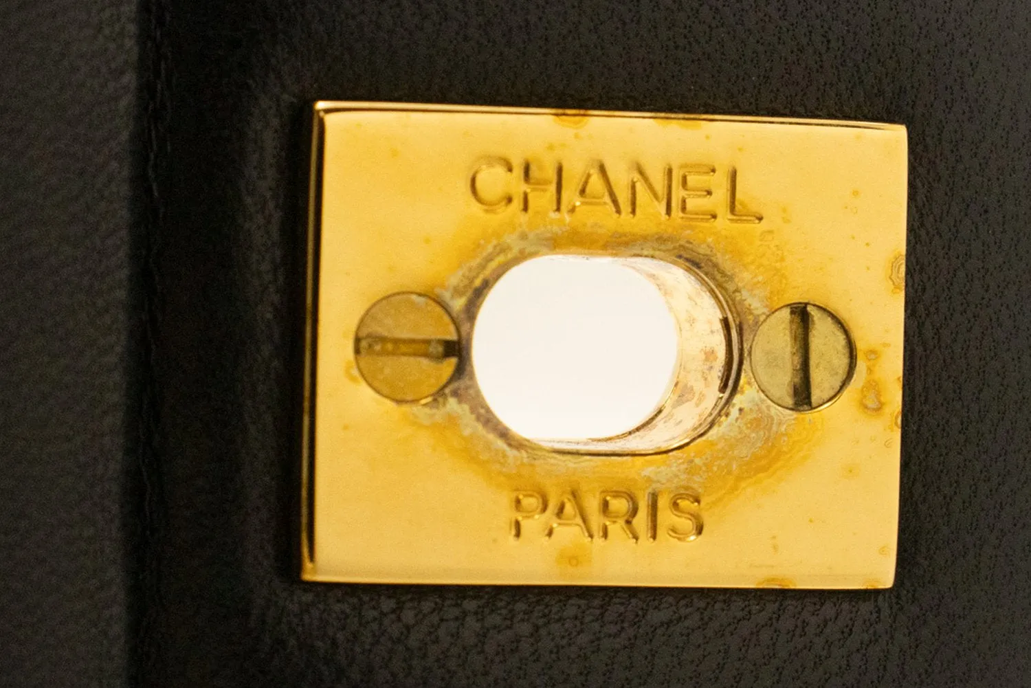 CHANEL Classic Double Flap 10" Chain Shoulder Bag Black Lambskin m24