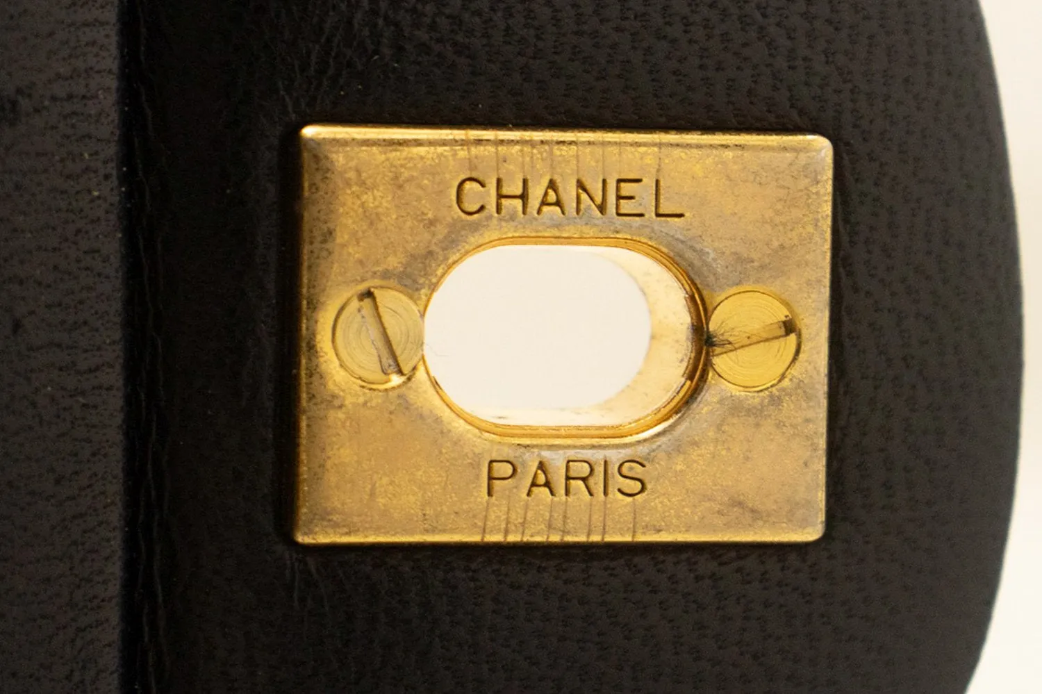 CHANEL Classic Double Flap 10" Chain Shoulder Bag Black Lambskin n98