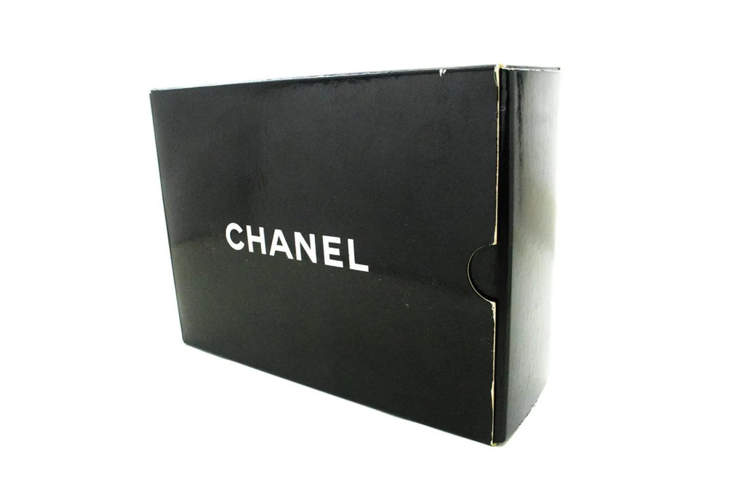 CHANEL Classic Double Flap 9" Chain Shoulder Bag Black Lambskin m85