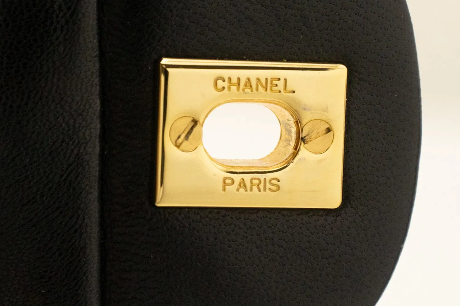 CHANEL Classic Double Flap 9" Chain Shoulder Bag Black Lambskin m85