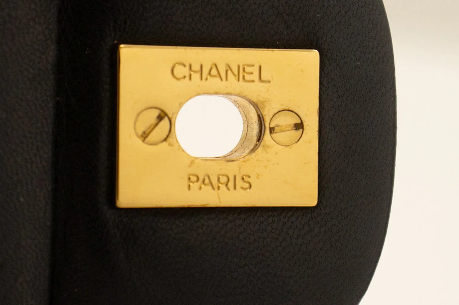 CHANEL Classic Double Flap 9" Chain Shoulder Bag Black Lambskin m86