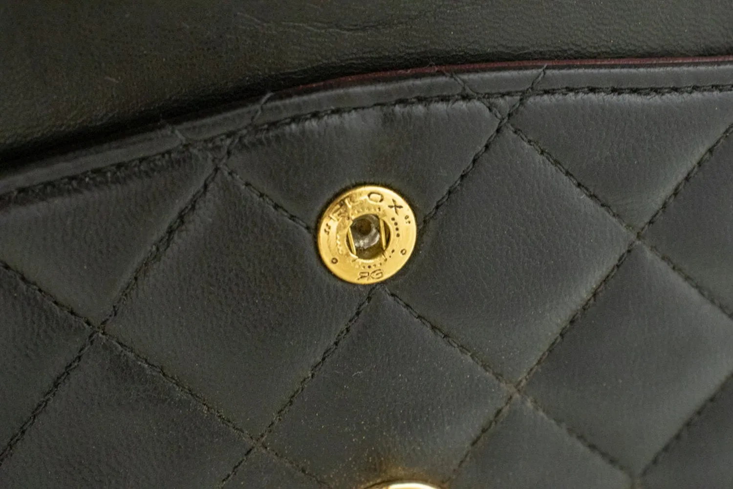 CHANEL Classic Double Flap 9" Chain Shoulder Bag Black Lambskin m86