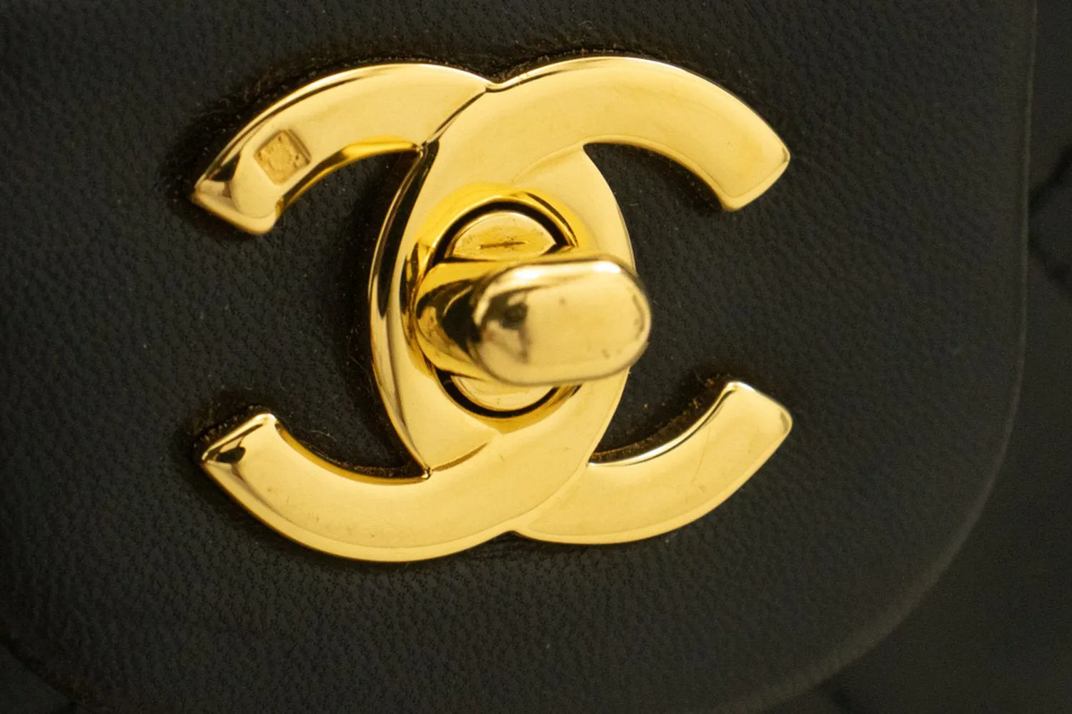 CHANEL Classic Double Flap 9" Chain Shoulder Bag Black Lambskin m86