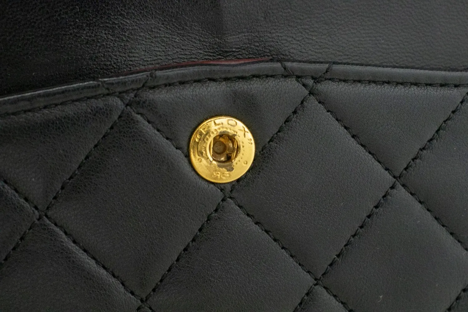 CHANEL Classic Double Flap 9" Chain Shoulder Bag Black Lambskin n24