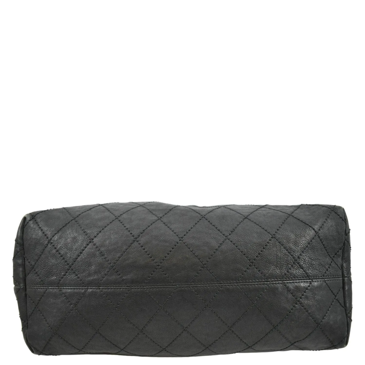 CHANEL Coco Cabas Leather Shoulder Tote Bag Black