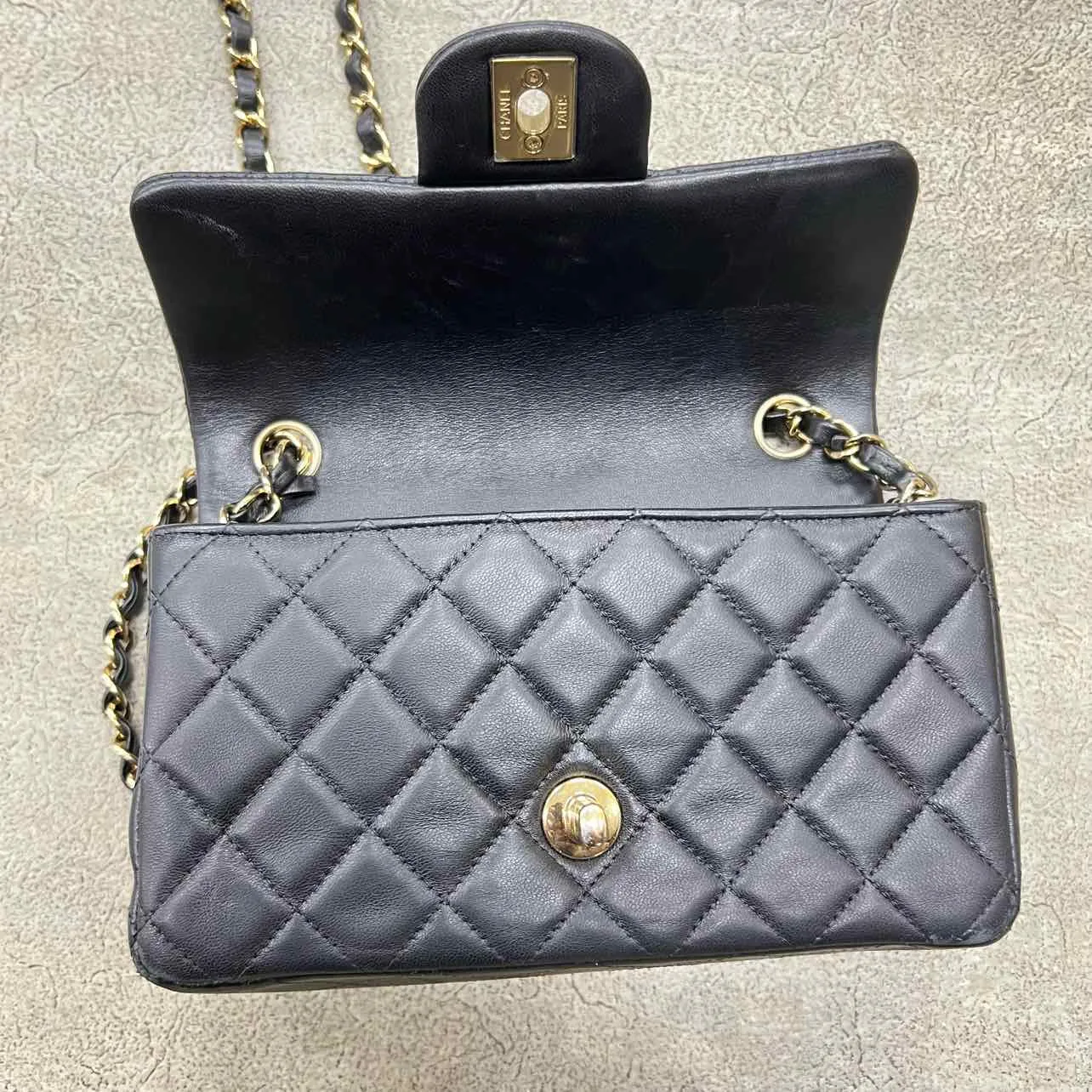 Chanel Shoulder Bag "LAMBSKIN" Used Black