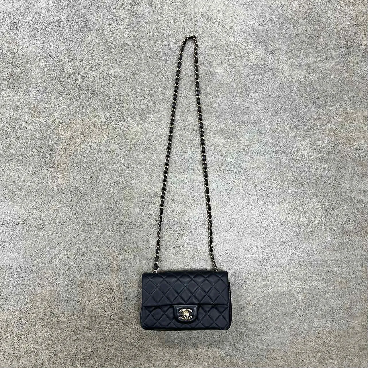 Chanel Shoulder Bag "LAMBSKIN" Used Black