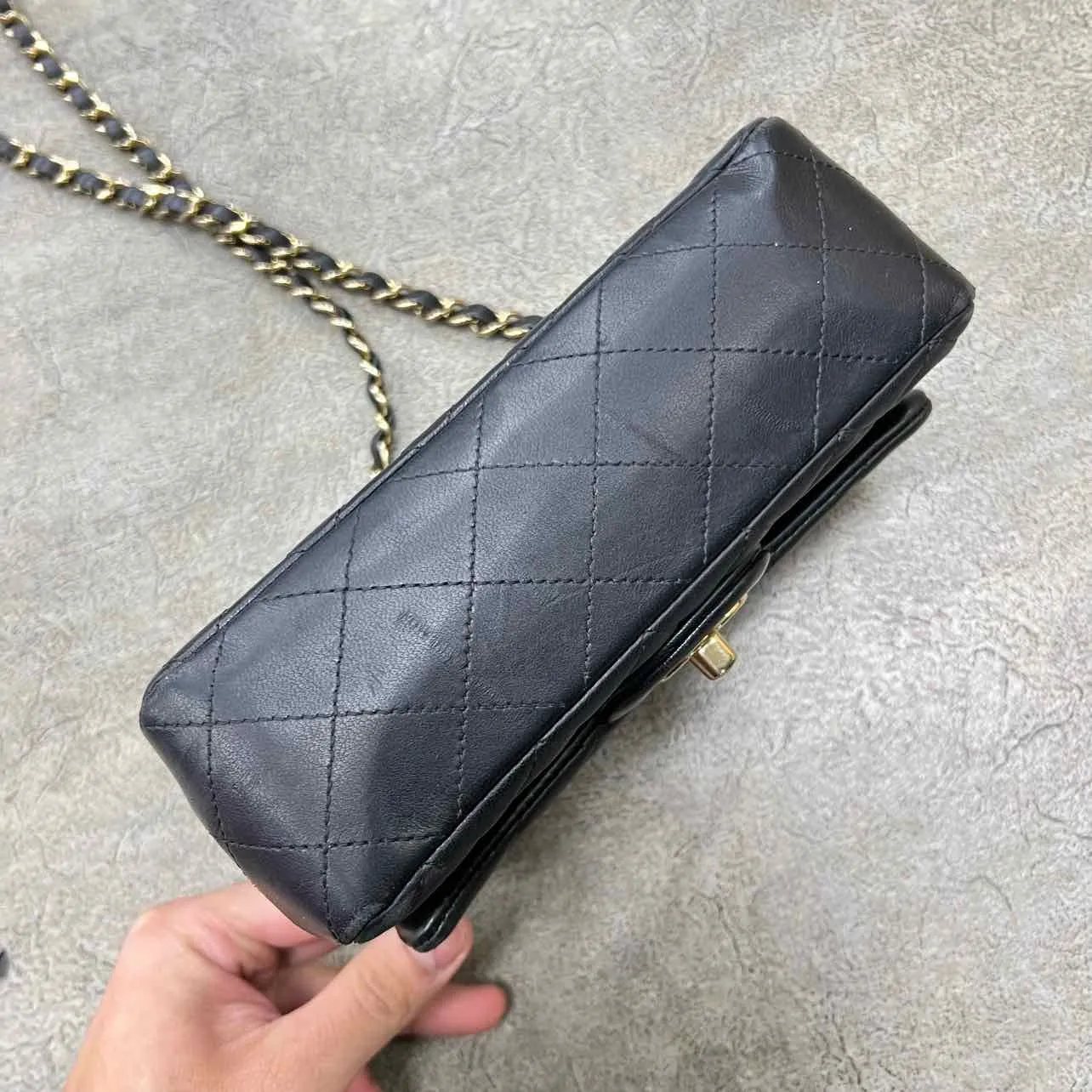 Chanel Shoulder Bag "LAMBSKIN" Used Black