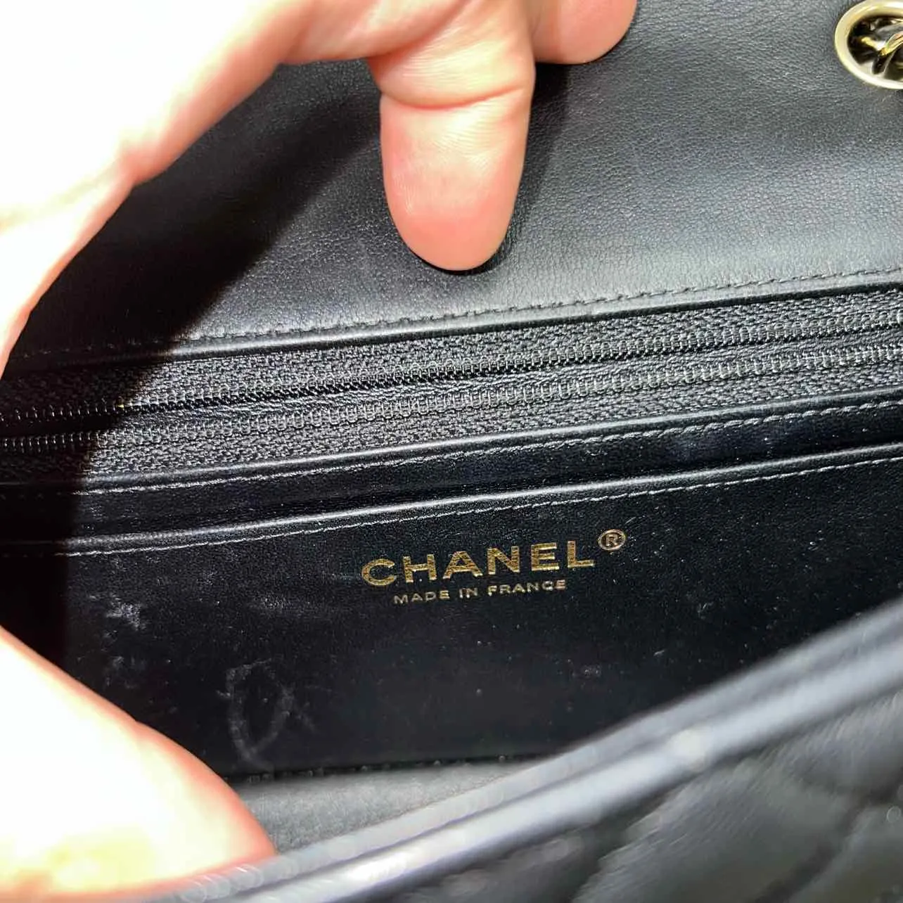 Chanel Shoulder Bag "LAMBSKIN" Used Black
