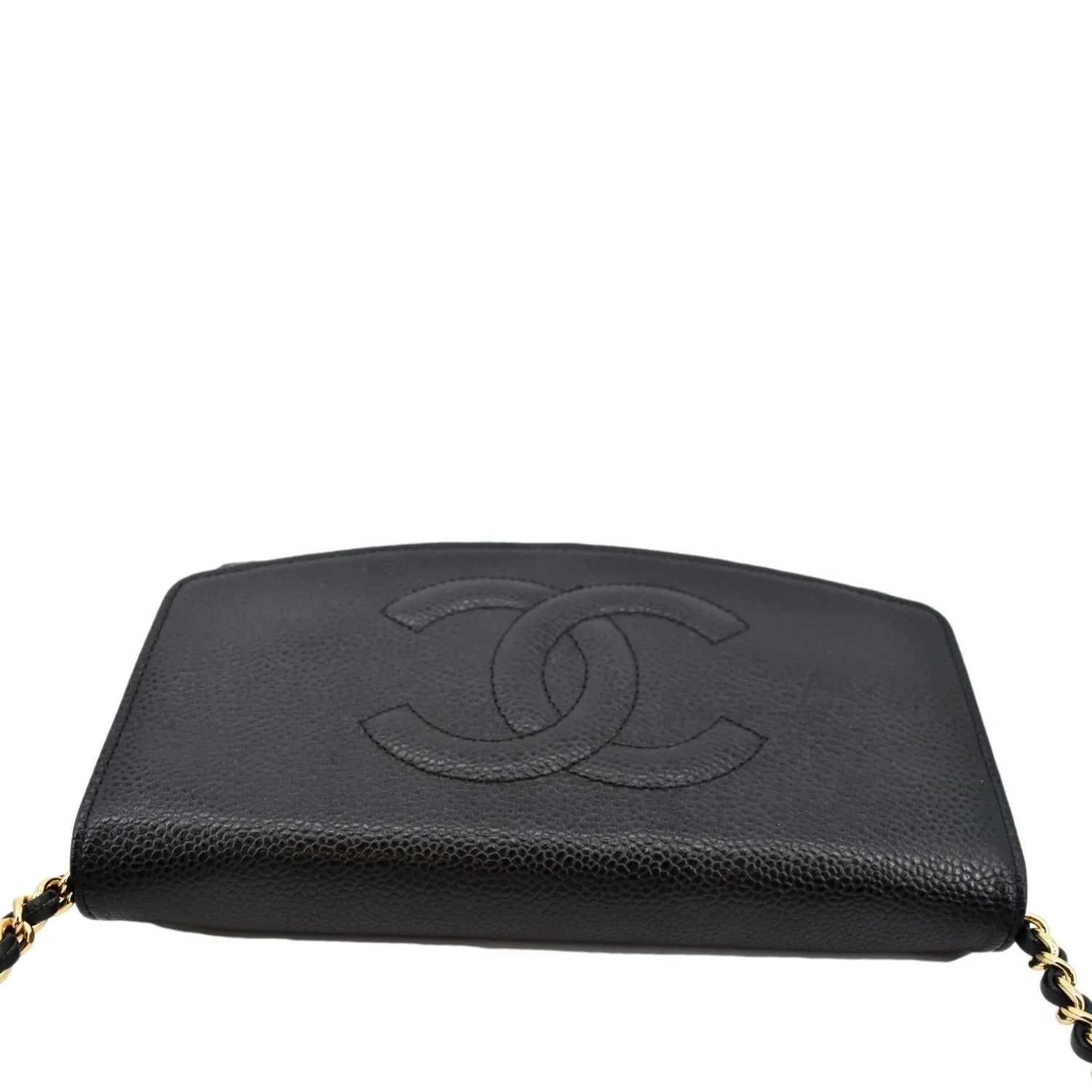 CHANEL Timeless WOC Caviar Leather Wallet on Chain Shoulder Bag Black