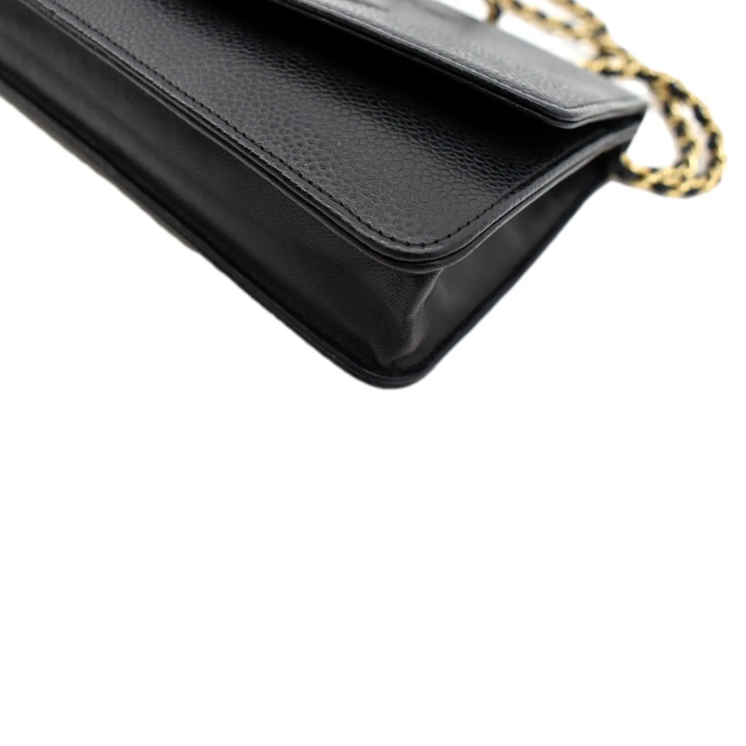 CHANEL Timeless WOC Caviar Leather Wallet on Chain Shoulder Bag Black