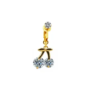 Cherry Faux Belly Ring Clip-on