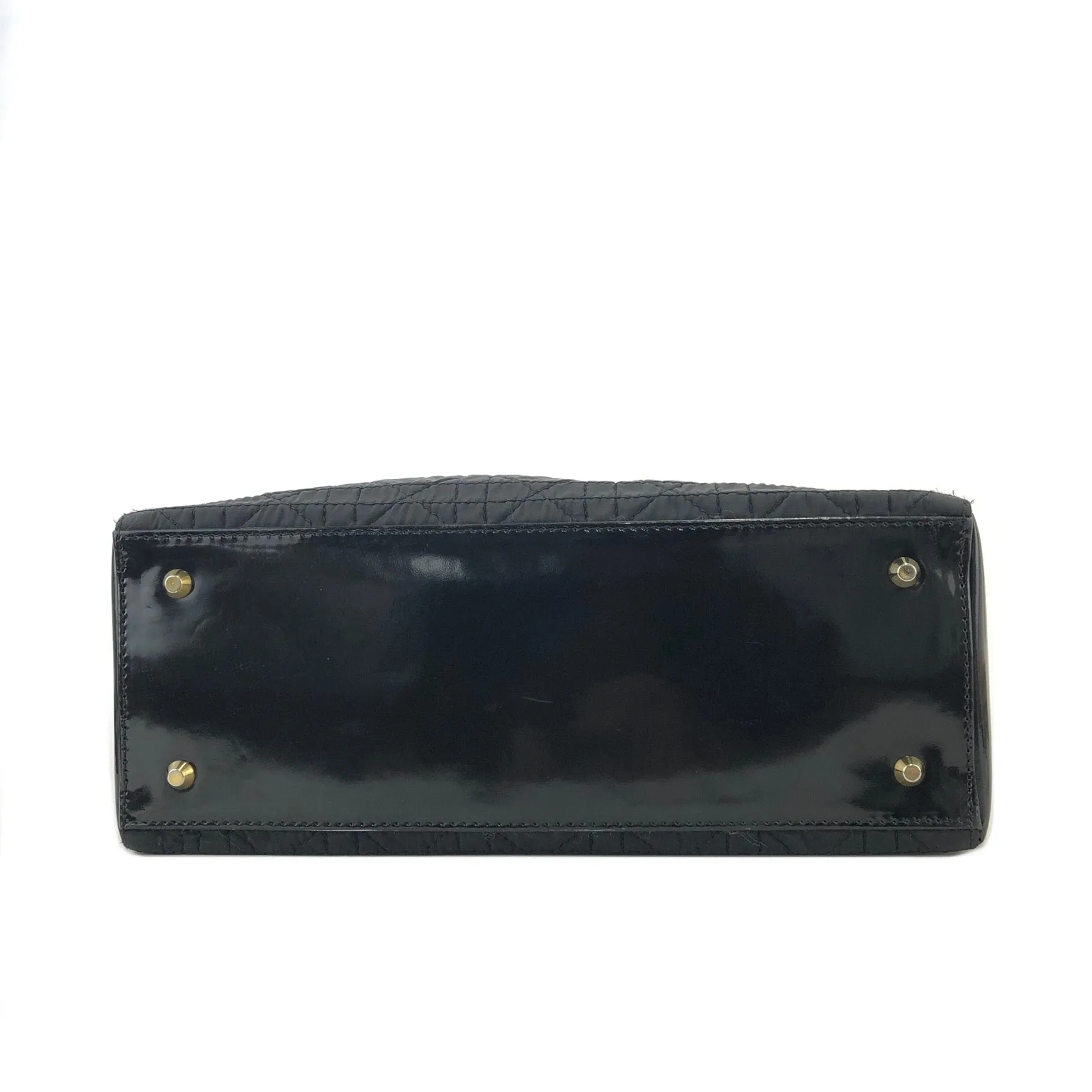 Christian Dior Cannage Nylon Shoulder bag Black Vintage spxywa