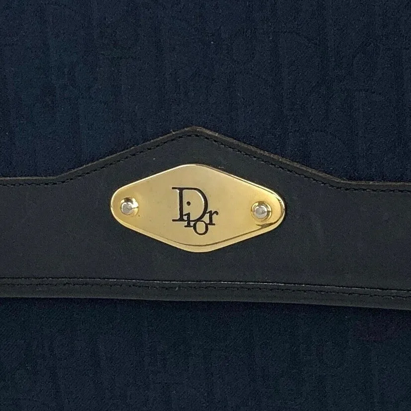 Christian Dior Trotter Chain Shoulder bag Navy Vintage bsad3g