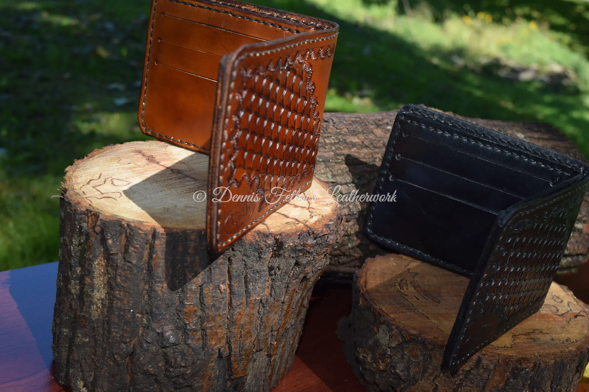 Classic Bifold Wallet stamped with scales