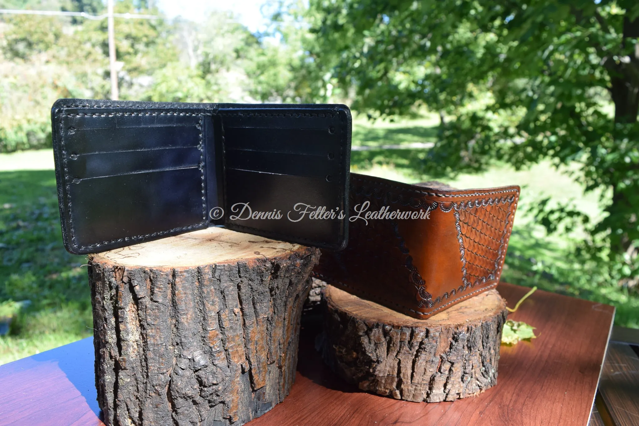 Classic Bifold Wallet stamped with scales