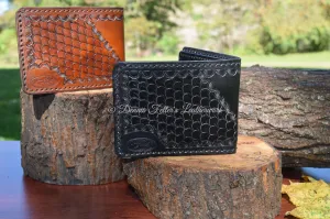 Classic Bifold Wallet stamped with scales