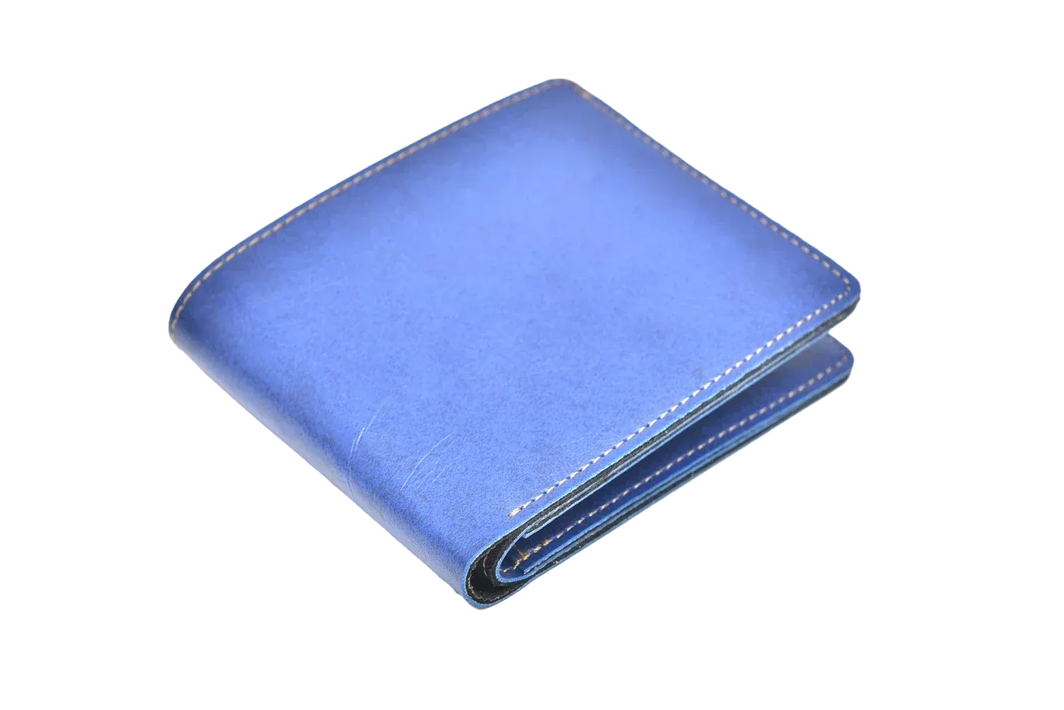 Classy Leather Customized Men's Wallet (Blue)