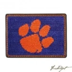 Clemson University Needlepoint Wallet
