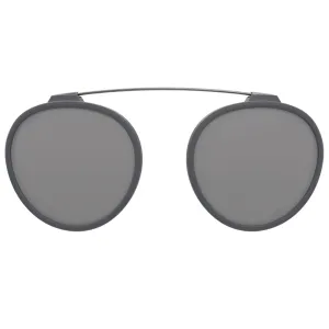 Clip On para Óculos de Grau HB Switch 0420 Matte Graphite Polarized Silver