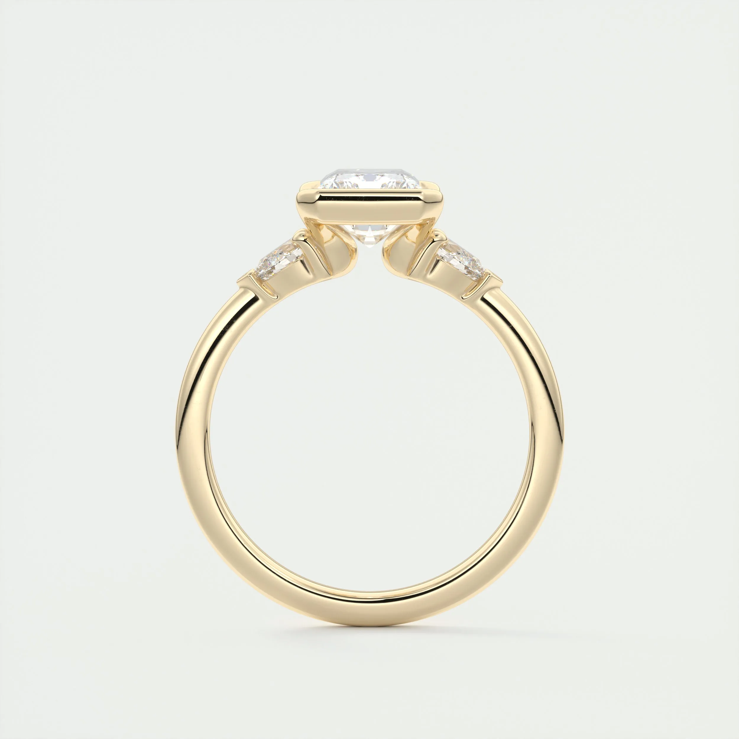 Clutch Three Stone | Radiant & Pears