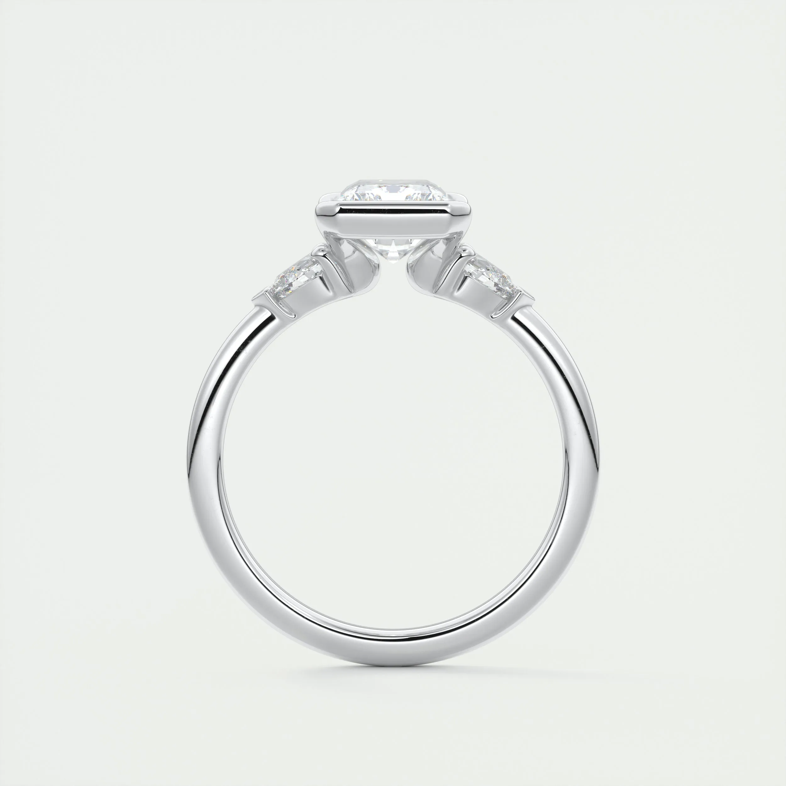 Clutch Three Stone | Radiant & Pears