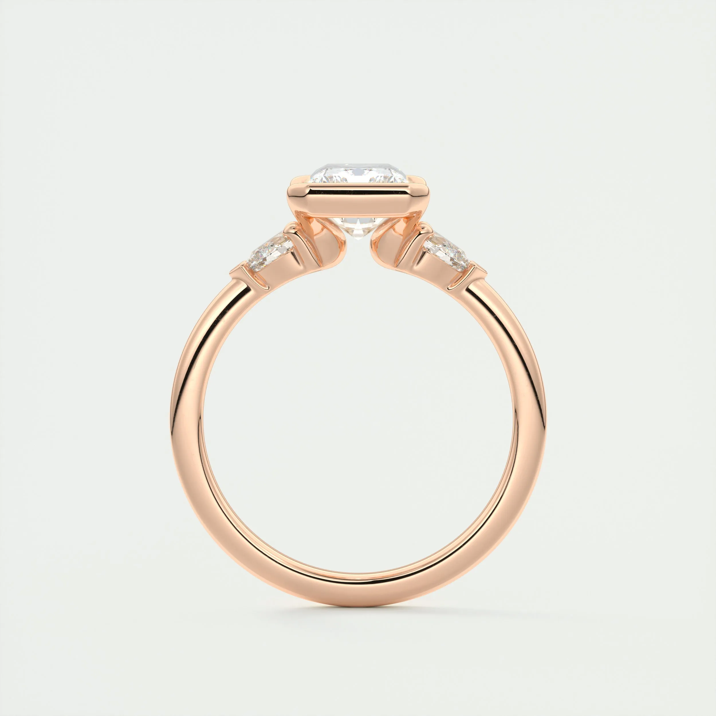 Clutch Three Stone | Radiant & Pears