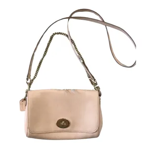 COACH Apricot Leather Turnlock Crossbody/Shoulder Bag