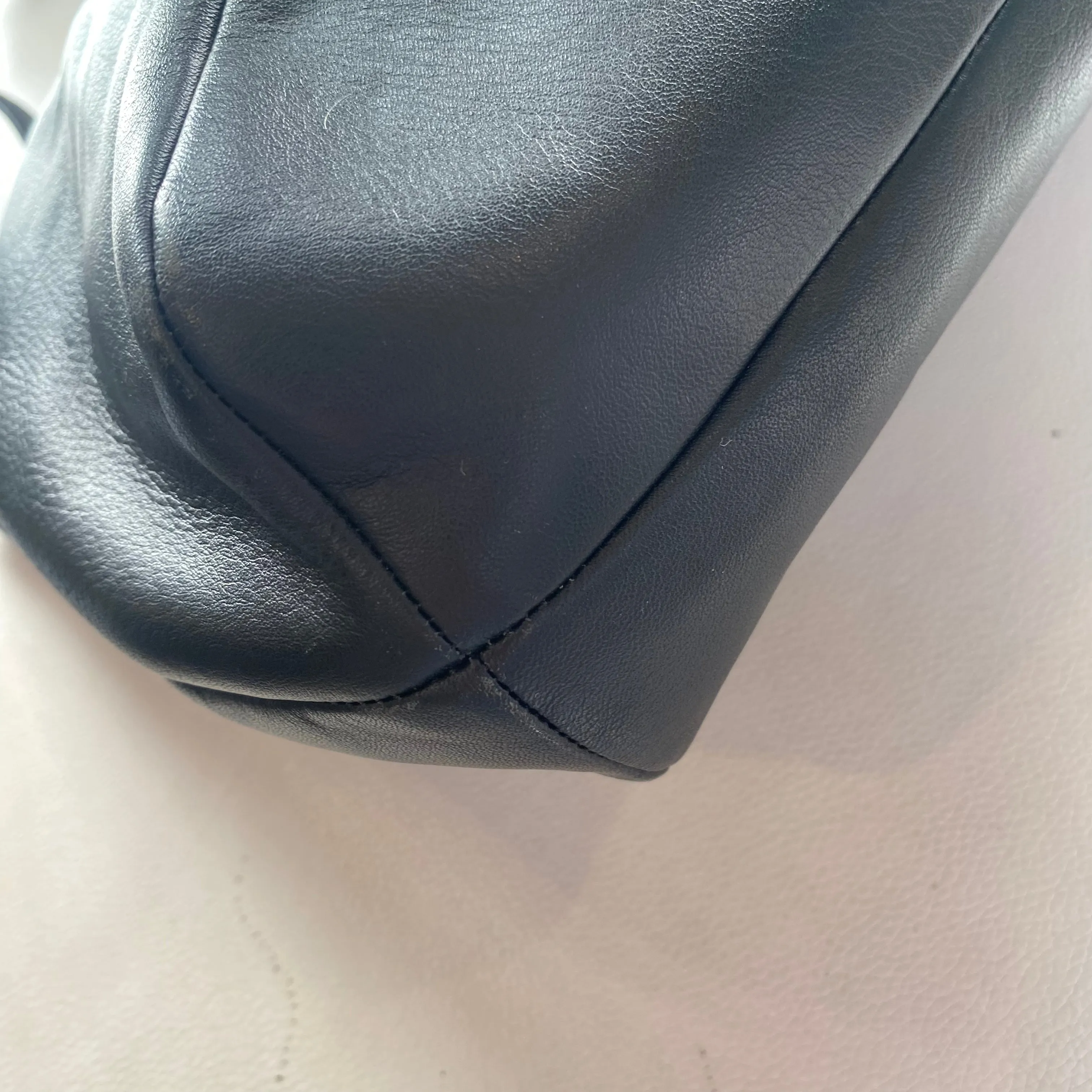 COACH #F24961 Campbell Belle Black Leather Carryall  Shoulder Bag