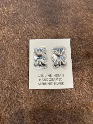 Codi Sterling Stamped Bow Studs