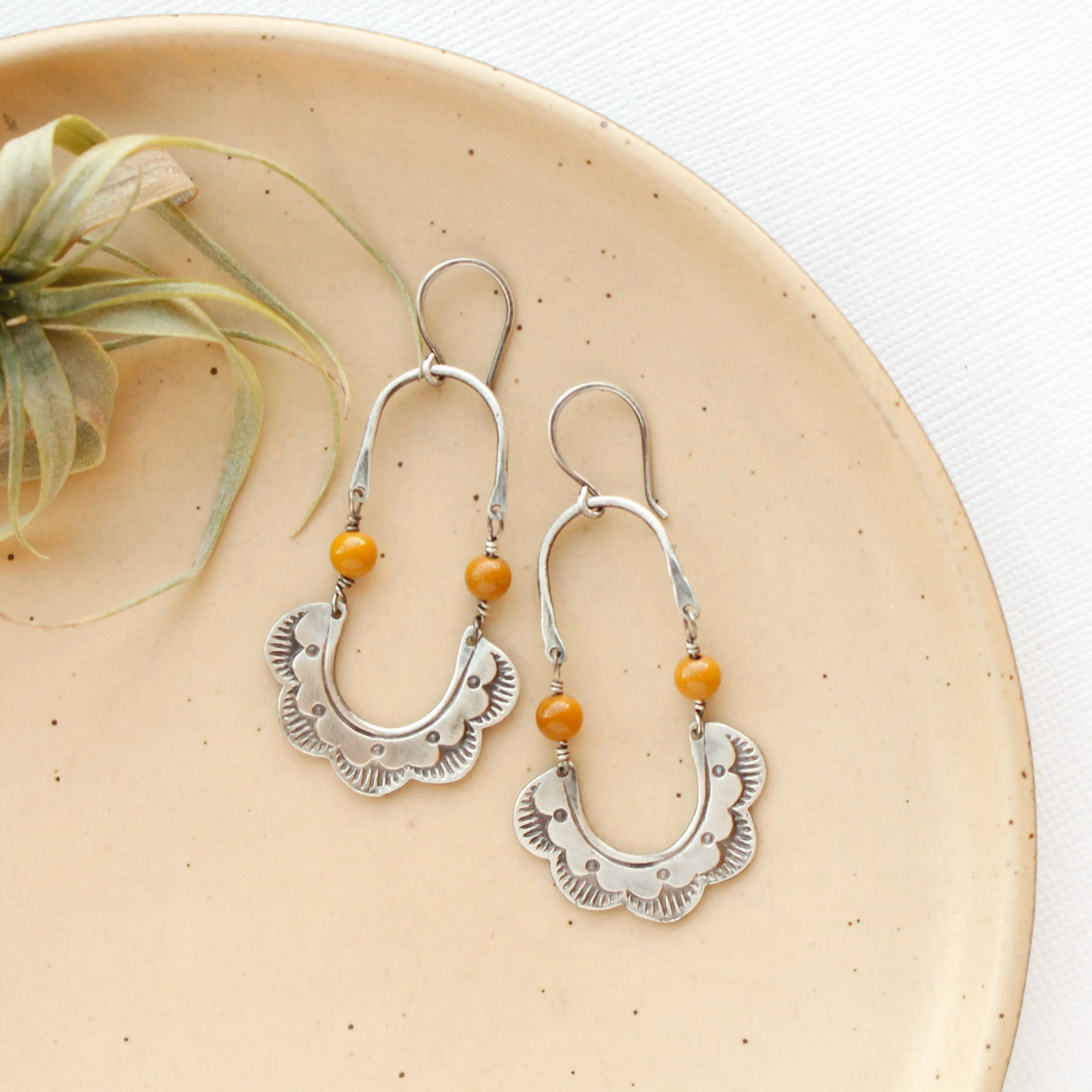 Columbine Mookaite Hoop Earrings