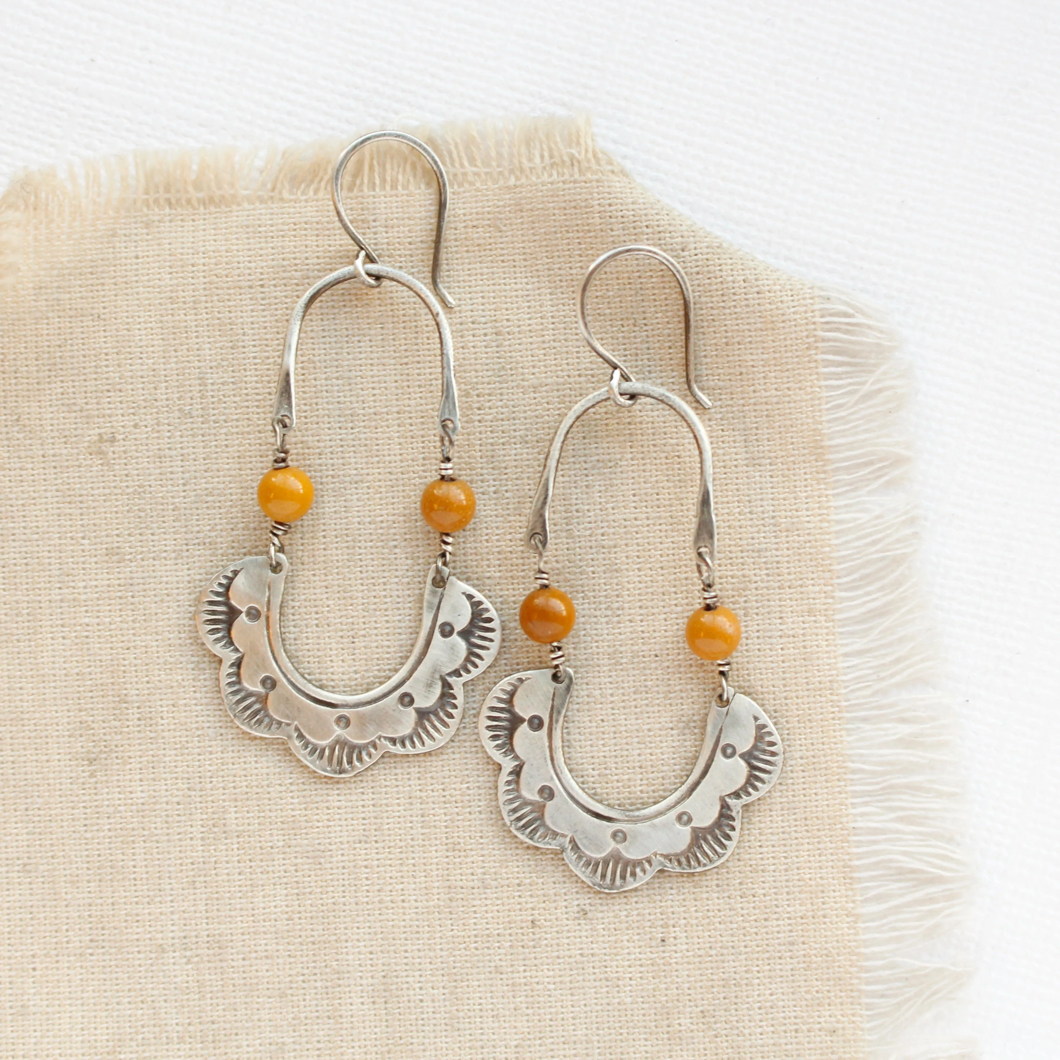 Columbine Mookaite Hoop Earrings