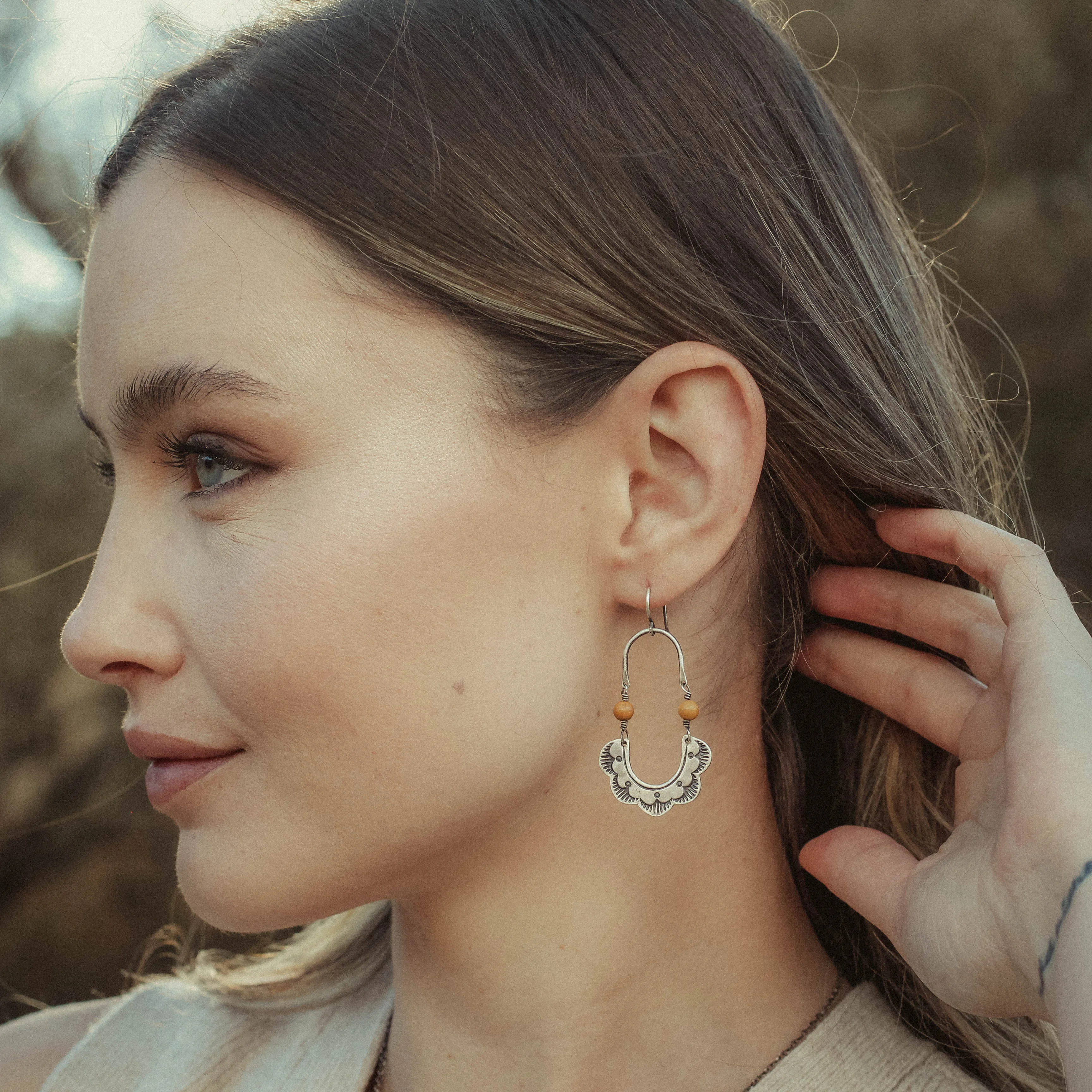 Columbine Mookaite Hoop Earrings